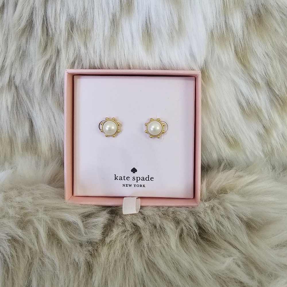 Kate Spade Faux Pearl Statement Stud Earrings